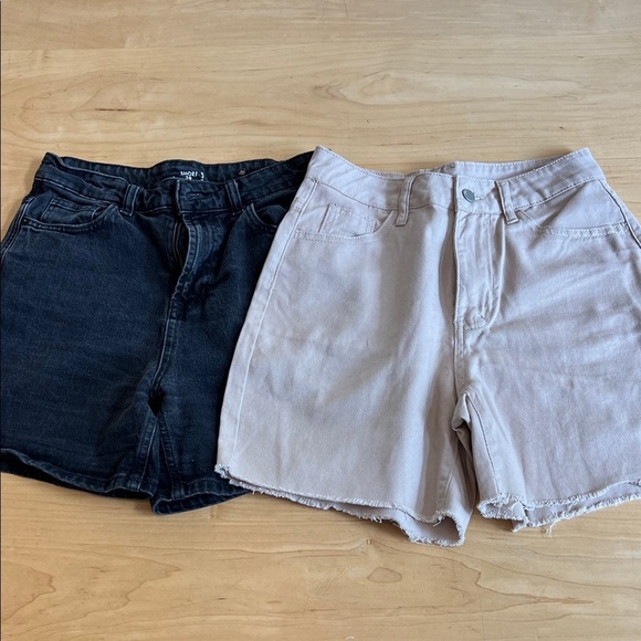 Pants - Women’s Washed Black and Tan shorts Bundle. Size 27w